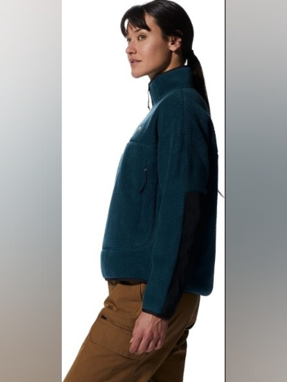 Women's Mountain Hardware Teal Hicamp Pullover Fleece Sweater (size MD) - Picture 13 of 13